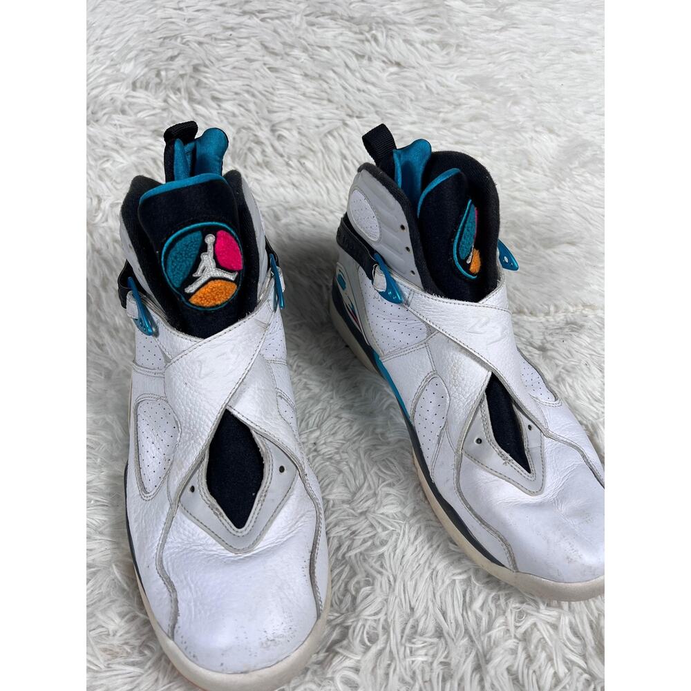 Nike Air Jordan 8 Retro South Beach Shoes Mens Size 10.5 White Gray 305381-113